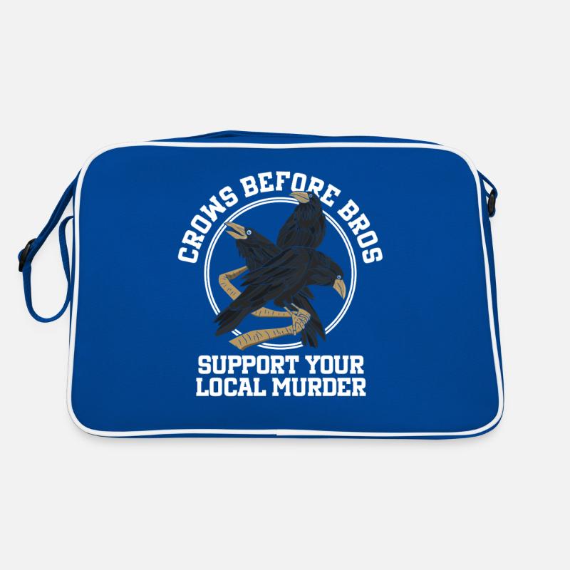 Crows Before Bros Support Your Local Flock Retro Bag