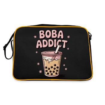 Boba Addict Tasse Bubble Tea Tapiokaperlen - Retro Tasche - Schwarz/Gold - Hinten