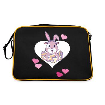 Lapin de Pâques Oeuf de Pâques Oeufs de Pâques Lapin Retro des années 80 des années 90 - Sac Retro - noir/or - Dos