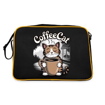 Coffee Cat - Retro Bag - black/gold - Back