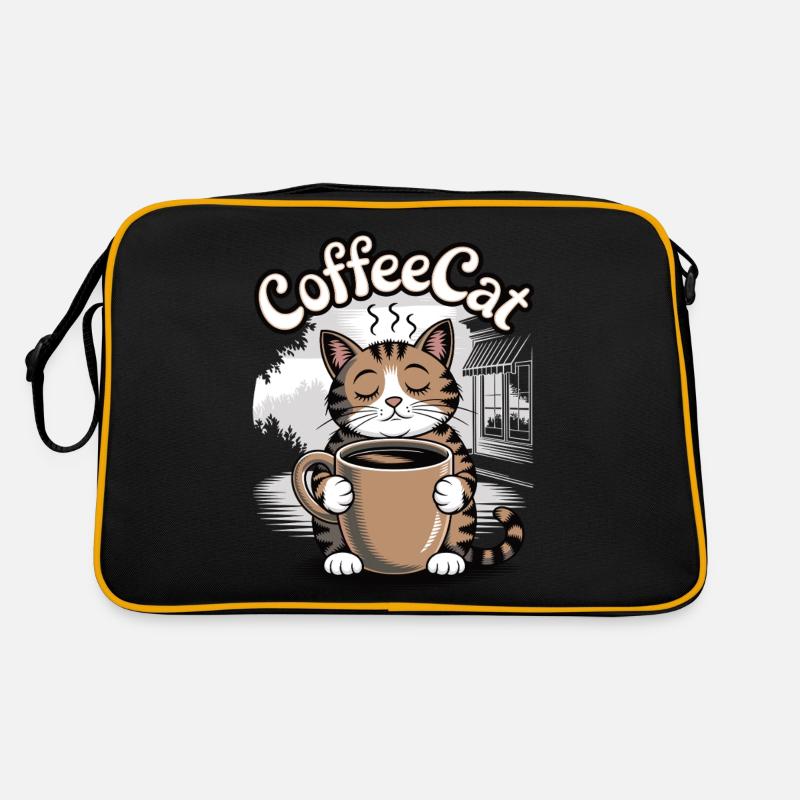 Coffee Cat Retro Tasche