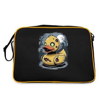 Zombie gummiente - Retro Tasche - Schwarz/Gold - Hinten