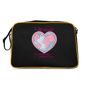 The world is better with you - Retro Bag - black/gold - Back