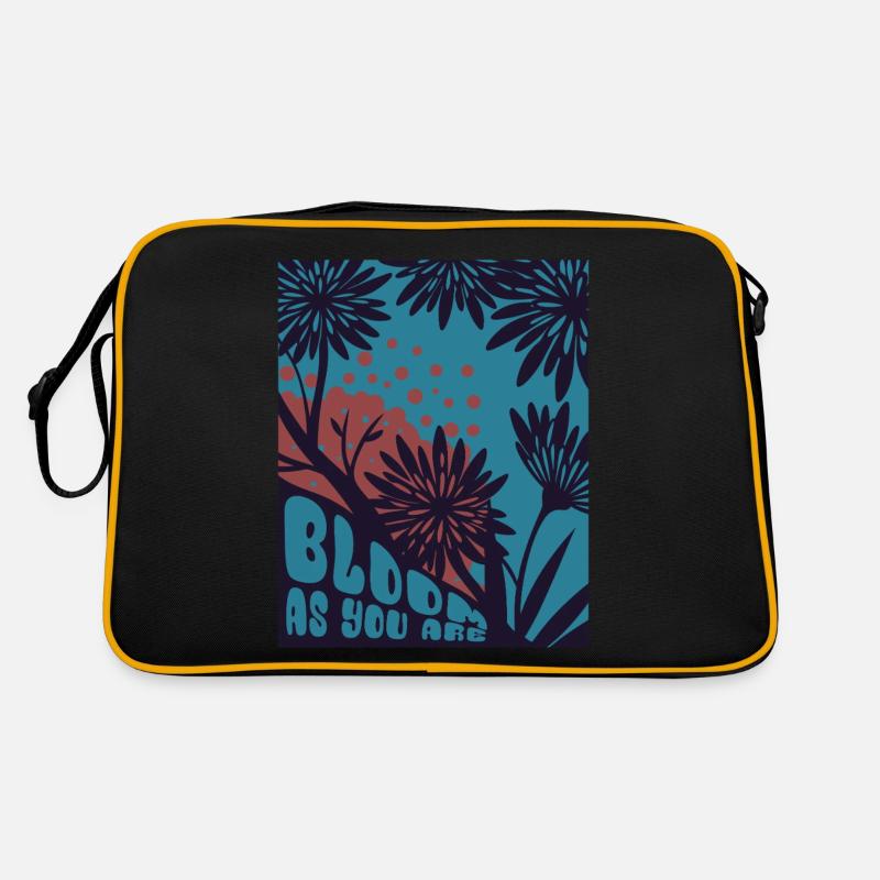 Bloom as you are - Flowers - Spring - Saying Retro Bag