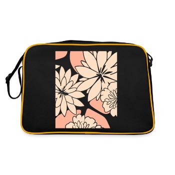 Fleurs - Printemps - Été - Fleurs - Sac Retro - noir/or - Dos