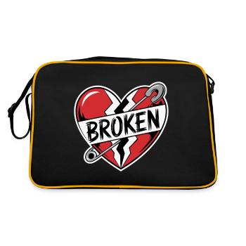 CŒUR BRISÉ - Sac Retro - noir/or - Dos