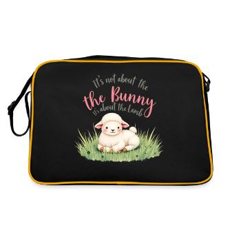 It's not about the bunny, it's about Lamb Easter - Retro Bag - black/gold - Back