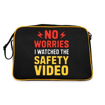 PAS DE SOUCIS, J’AI REGARDÉ LA VIDÉO DE SÉCURITÉ - Sac Retro - noir/or - Dos