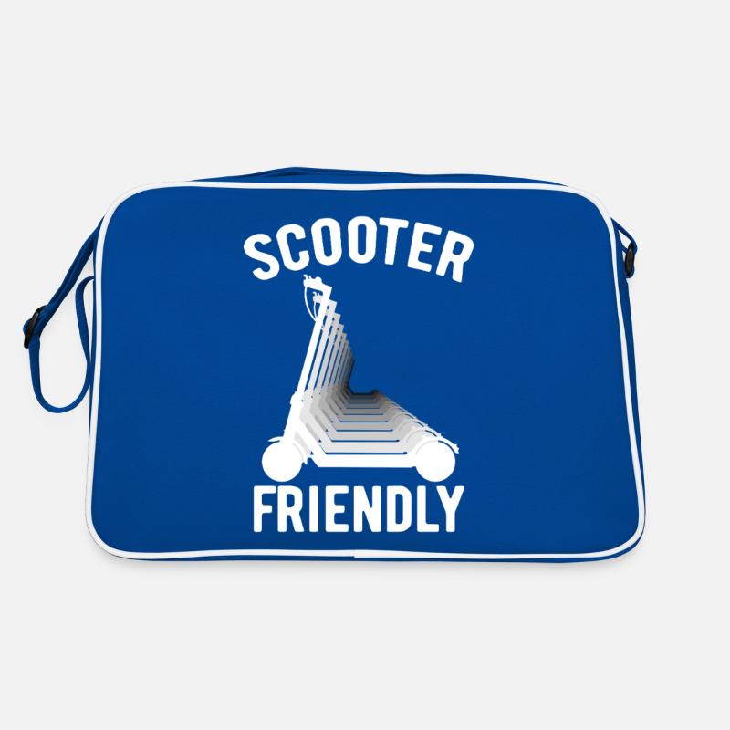 Scooter Friendly E-Scooter, Roller mit Akku Retro Tasche