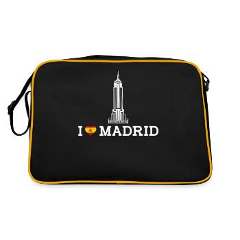 J’aime Madrid Espagne Amour de l’État Cool Heart Drapeau - Sac Retro - noir/or - Dos
