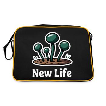 LES SPORES, UNE NOUVELLE VIE - Sac Retro - noir/or - Dos