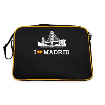 J’aime Madrid Lover Espagne Coeur Drapeau Pont Doré - Sac Retro - noir/or - Dos