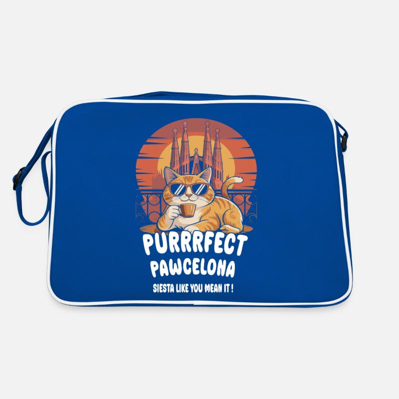 Pawcelona Barcelone Cat Design Sac Retro