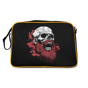 Crâne barbu – Viking Rage Art - Sac Retro - noir/or - Dos