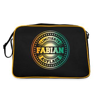 Fabien - Sac Retro - noir/or - Dos