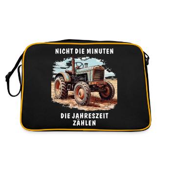 LE TRACTEUR N’EST PAS LE PROCÈS-VERBAL - Sac Retro - noir/or - Dos