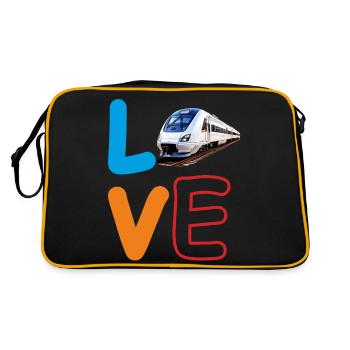 LOVE TRAIN TRAIN - Retro Bag - black/gold - Back