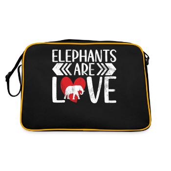 Cadeaux d’amoureux des éléphants - Sac Retro - noir/or - Dos