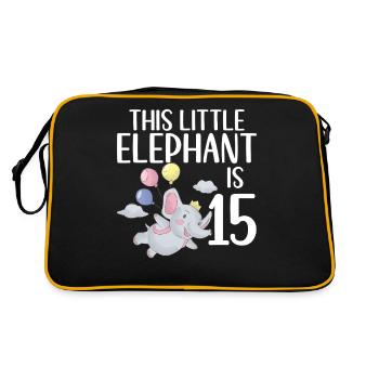 Cadeaux d’amoureux des éléphants - Sac Retro - noir/or - Dos