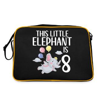 Cadeaux d’amoureux des éléphants - Sac Retro - noir/or - Dos