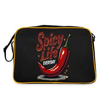 Spicy Life – Chili Vibes pour tous les jours - Sac Retro - noir/or - Dos