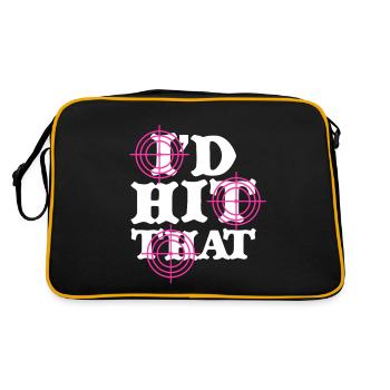 Laser Tag I'd Hit That - Retro Tasche - Schwarz/Gold - Hinten