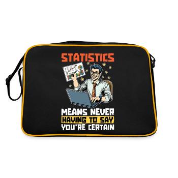 Statistiques signifie jamais statisticien comptable - Sac Retro - noir/or - Dos