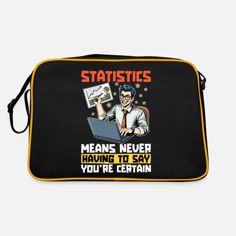 Statistics Means Never Accounting Statistician Retro Tasche