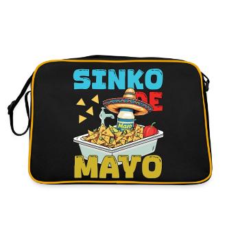 Sinko De Mayo Lustiges Cinco De Mayo Motiv - Retro Tasche - Schwarz/Gold - Hinten