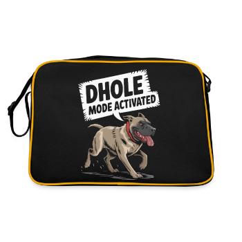 Dhole Lover Faune Canidé Chien sauvage asiatique - Sac Retro - noir/or - Dos