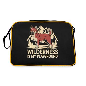 Dhole Lover Faune Canidé Chien sauvage asiatique - Sac Retro - noir/or - Dos