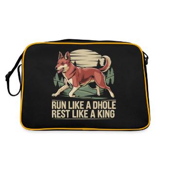Dhole Lover Faune Canidé Chien sauvage asiatique - Sac Retro - noir/or - Dos