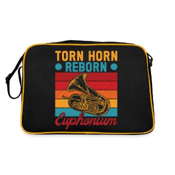 Euphonium Torn Horn Reborn Baritone Marching Band - Retro Bag - black/gold - Back