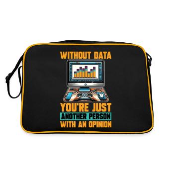 Statisticien Sans données, vous n’êtes qu’un analyste de données - Sac Retro - noir/or - Dos