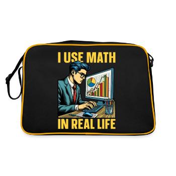 Statisticien J’utilise les mathématiques dans la vraie vie Mathématicien - Sac Retro - noir/or - Dos