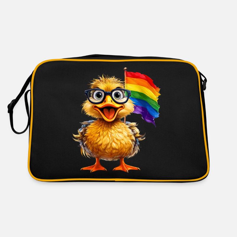 DRAPEAU ARC-EN-CIEL CANARD Sac Retro