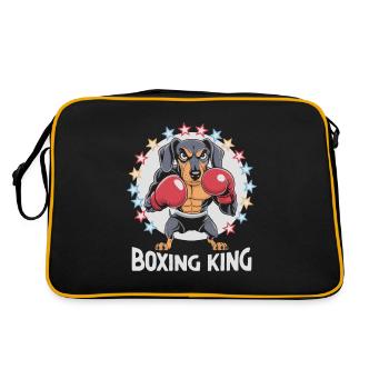 Un teckel Boxing King Boxer Sports Strength Gym - Sac Retro - noir/or - Dos
