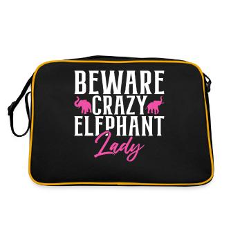 Cadeaux d’amoureux des éléphants - Sac Retro - noir/or - Dos