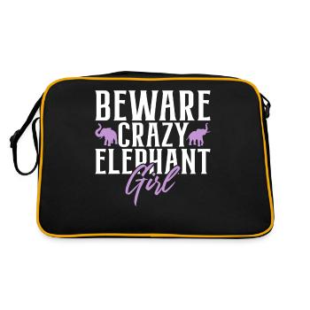 Cadeaux d’amoureux des éléphants - Sac Retro - noir/or - Dos