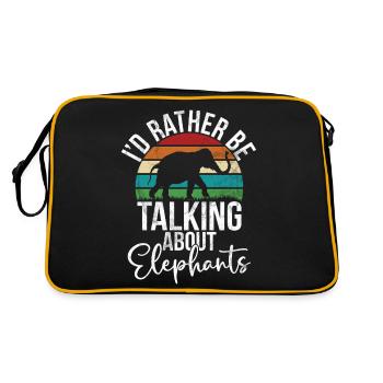 Cadeaux d’amoureux des éléphants - Sac Retro - noir/or - Dos