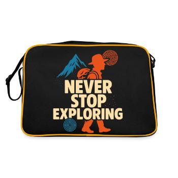 N’arrêtez jamais d’explorer le design - Sac Retro - noir/or - Dos