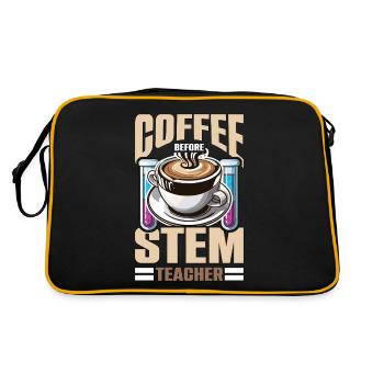 STEM Teacher Coffee Data Analysis Coffee Lover - Retro Bag - black/gold - Back