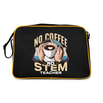 STEM Teacher No Coffee No Educator Coffee Lover - Retro Bag - black/gold - Back