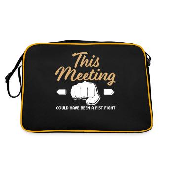 Cette réunion aurait pu être une bagarre à coups de poing - Sac Retro - noir/or - Dos