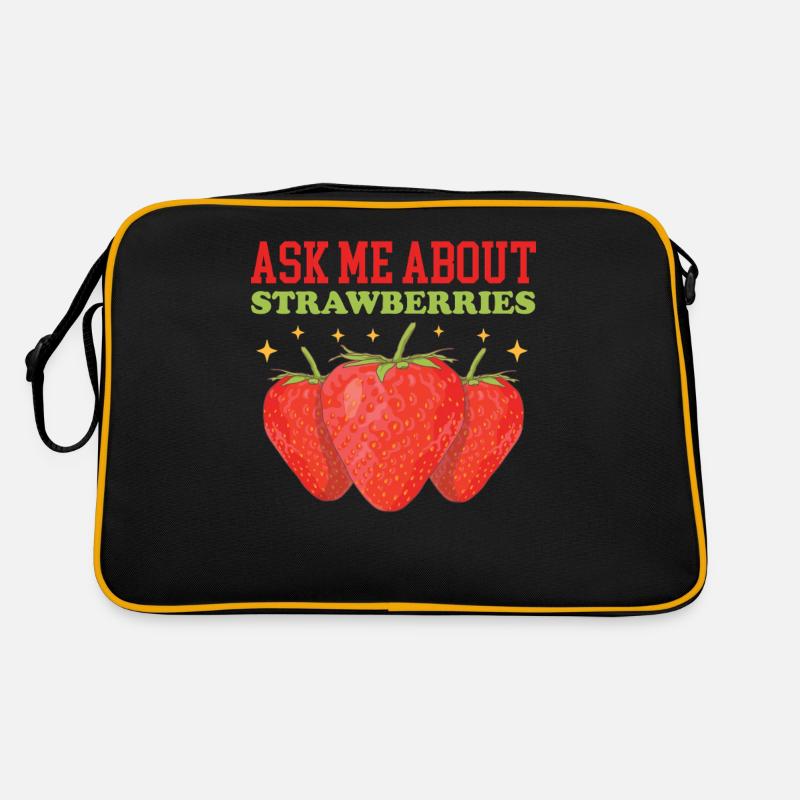 Erdbeeren Strawberry Erdbeere Geschenk Retro Tasche