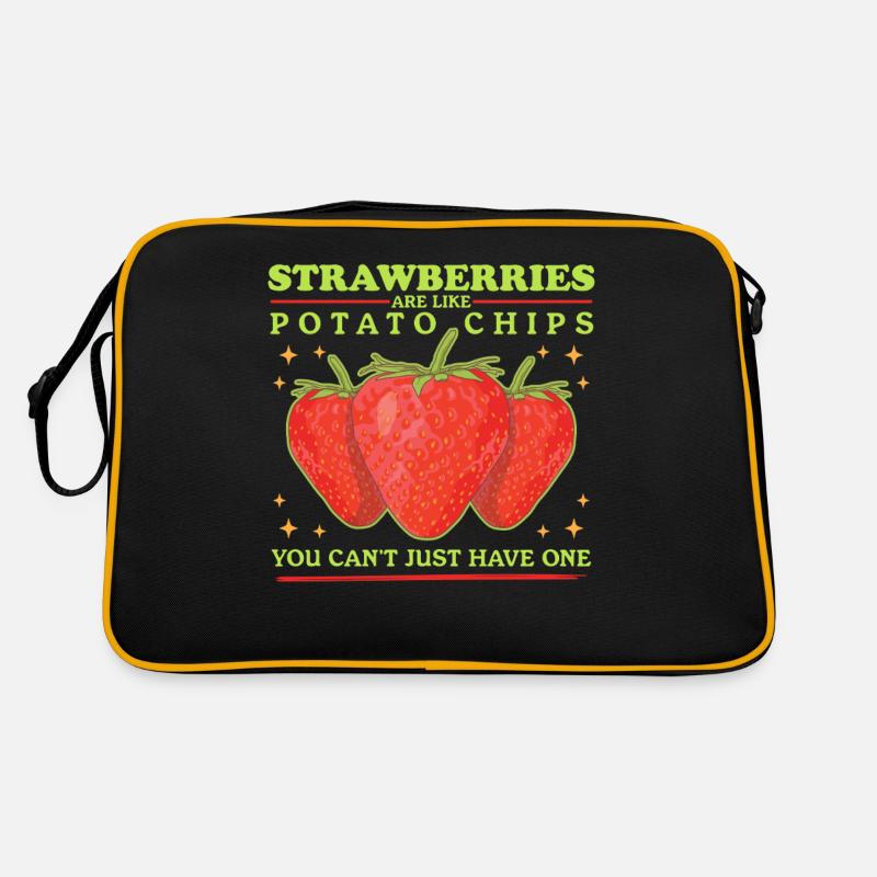 Erdbeeren Strawberry Erdbeere Geschenke Retro Tasche