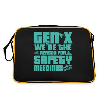 Gen X Wir Sind Der Grund Für - Retro Tasche - Schwarz/Gold - Hinten