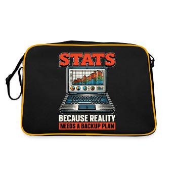 Statistician Stats Because Reality Data Analysis - Retro Bag - black/gold - Back