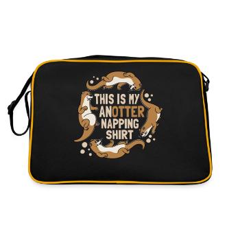 C’est ma chemise de sieste Anotter Otter Tiere - Sac Retro - noir/or - Dos