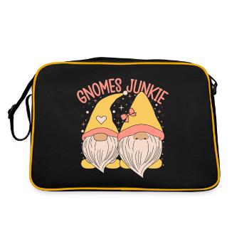Garden Gnome Costume Gnomes Junkie Gnome - Retro Bag - black/gold - Back
